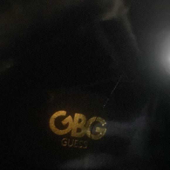 GBG GUESS Womens Black Combat Gold Tone Jaylee Round Toe Block Heel Booties - Picture 6 of 6